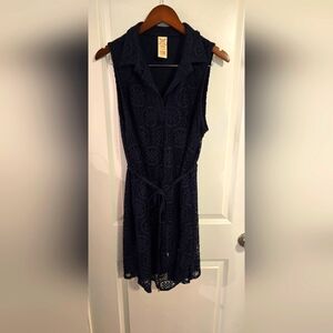 Navy Cocktail Mini Dress